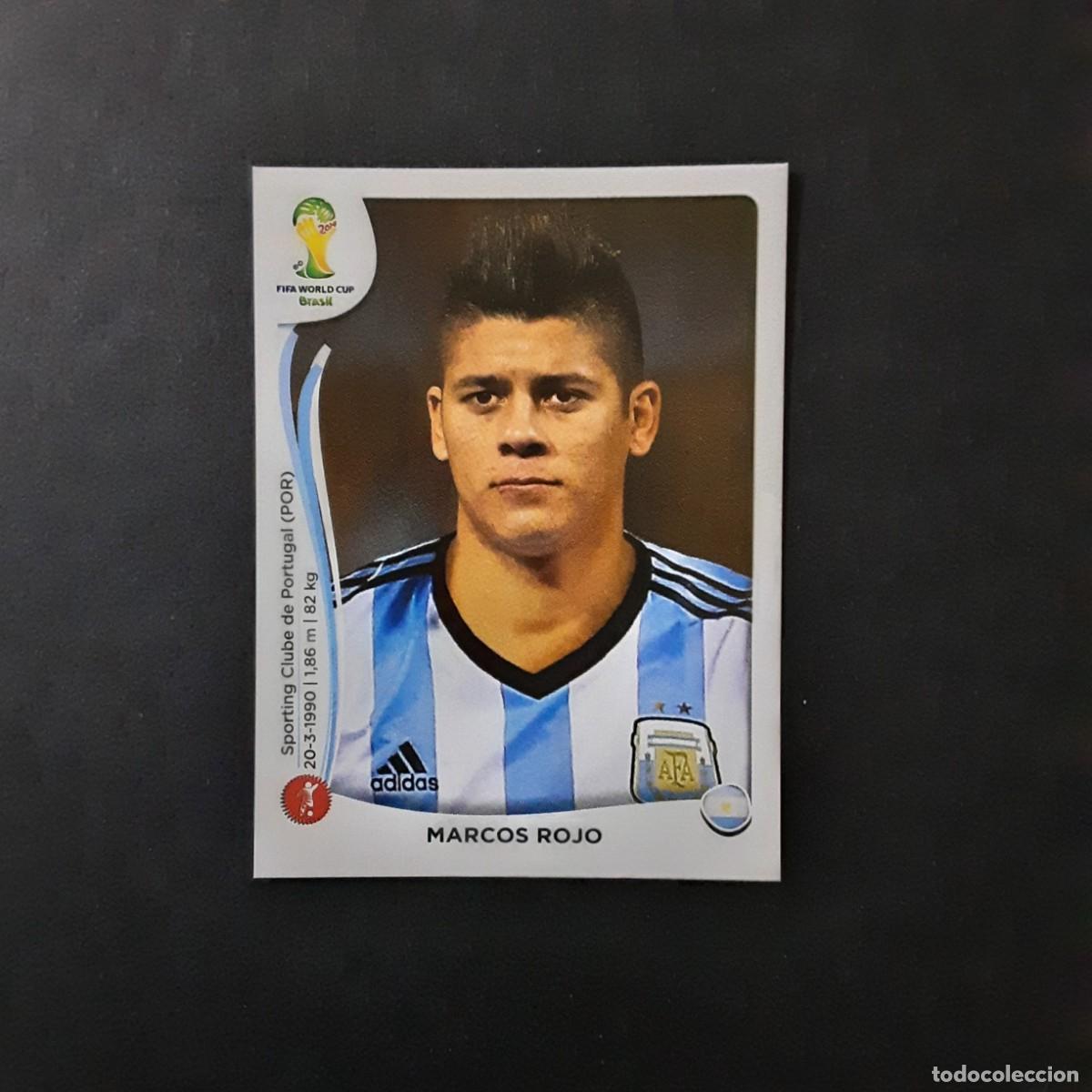 Figurine di Calcio: CROMO FUTBOL MUNDIAL 2014 PANINI 419.ROJO-ARGENTINA-NUNCA PEGADO