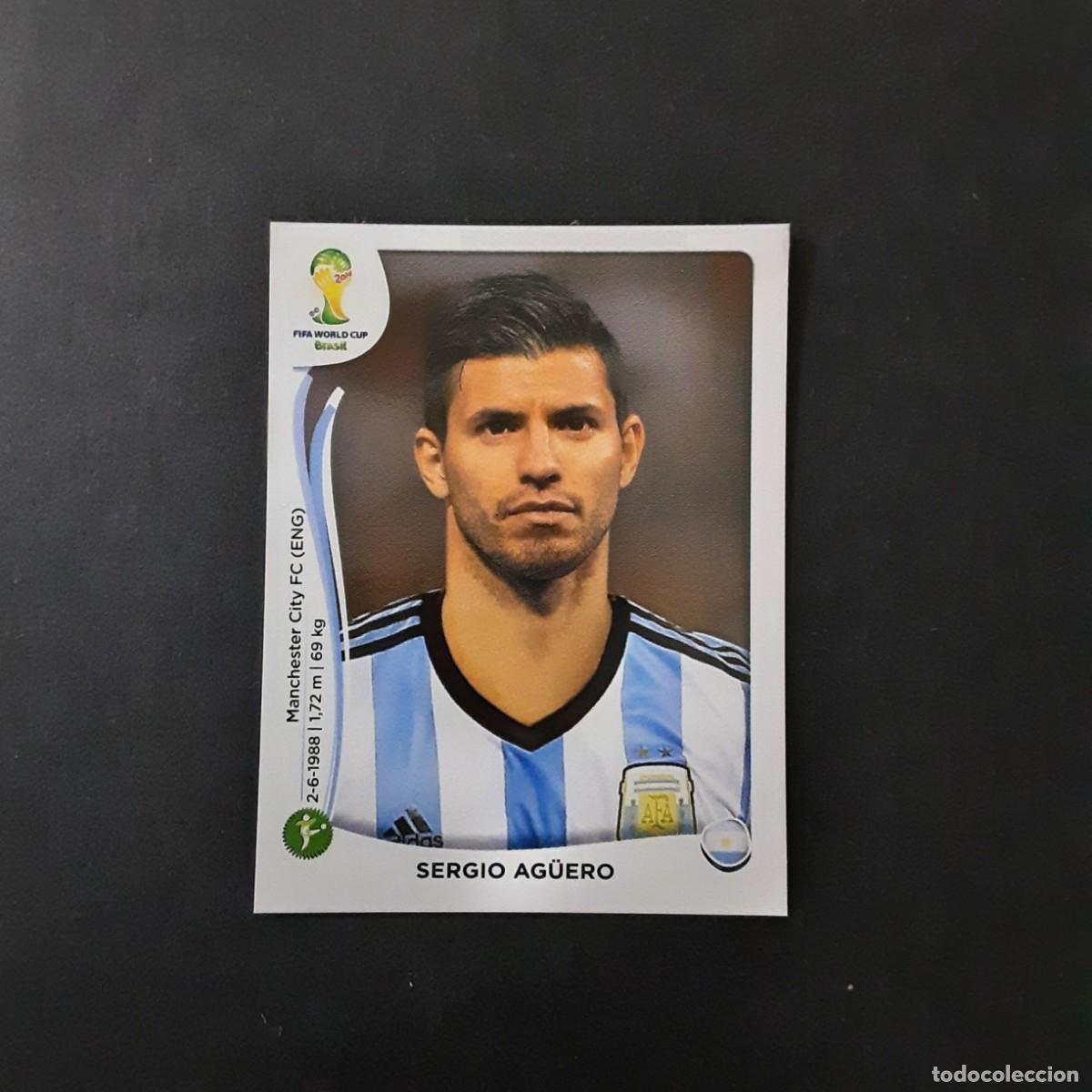Cromos de Futebol: CROMO FUTBOL MUNDIAL 2014 PANINI 428.AGUERO-ARGENTINA-NUNCA PEGADO