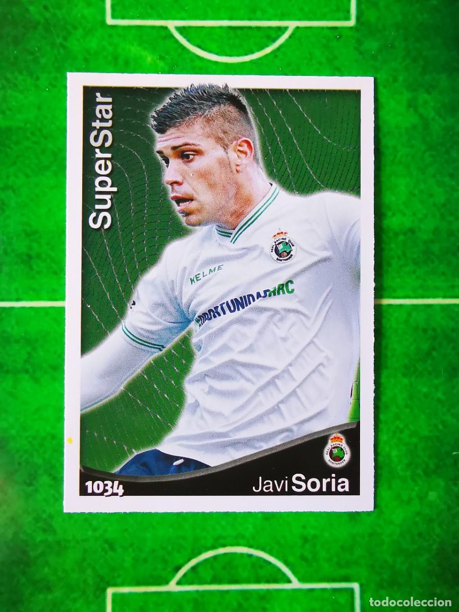 Fu&szlig;ball-Sticker: CROMO FUTBOL 14 15 MUNDICROMO FICHAS QUIZ LIGA 2014 2015 REAL RACING CLUB 1034 JAVI SORIA SUPERSTAR