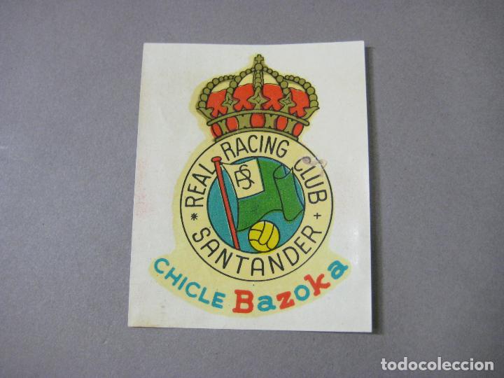Cromos de f&uacute;tbol: CROMO CHICLE BAZOKA ESCUDO DEL REAL RACING CLUB SANTANDER FUTBOL. CALCOMANIAS INDUSTRIALES NUBIOLA