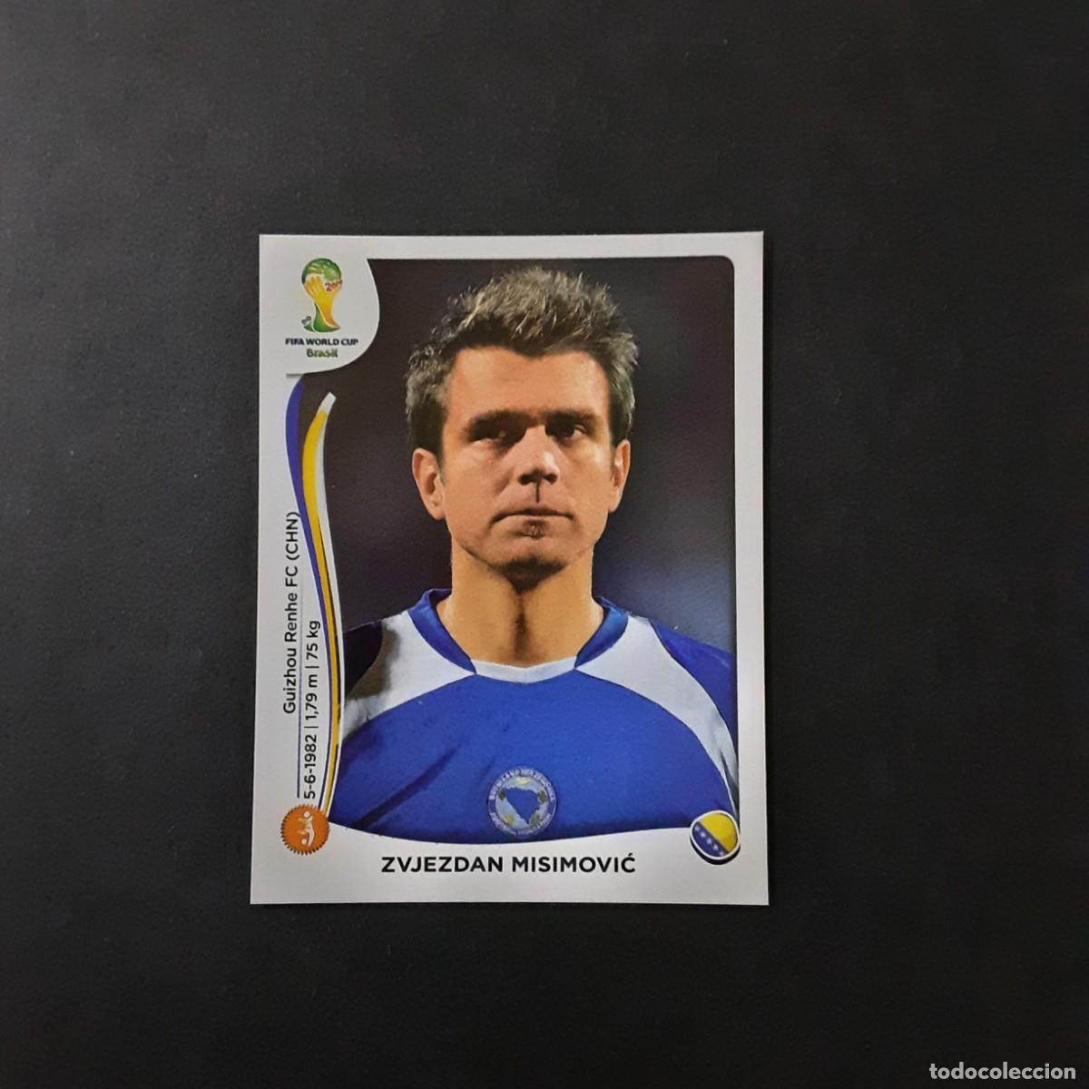 Cromos de F&uacute;tbol: CROMO FUTBOL MUNDIAL 2014 PANINI 443.MISIMOVIC-BOSNIA HERZEGOVINA-NUNCA PEGADO