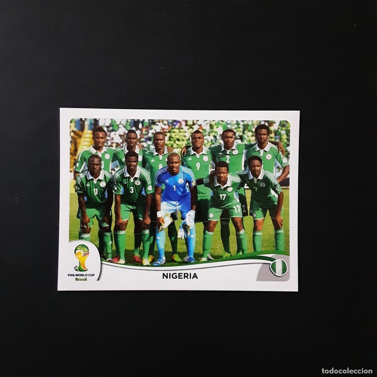 Fu&szlig;ball-Sticker: CROMO FUTBOL MUNDIAL 2014 PANINI 470.ALINEACION-NIGERIA-NUNCA PEGADO