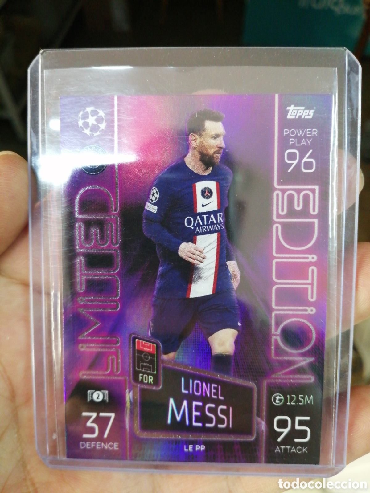 Football Stickers: MATCH ATTAX 2022 2023 TOPPS CHAMPIONS LEAGUE MESSI LIMITED EDITION LE PP