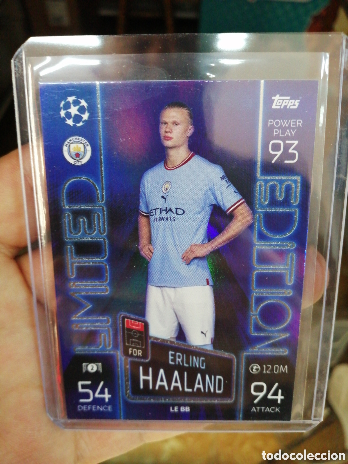 Figurine di Calcio: MATCH ATTAX 2022 2023 TOPPS CHAMPIONS LEAGUE LIMITED EDITION ERLING HAALAND LE BB