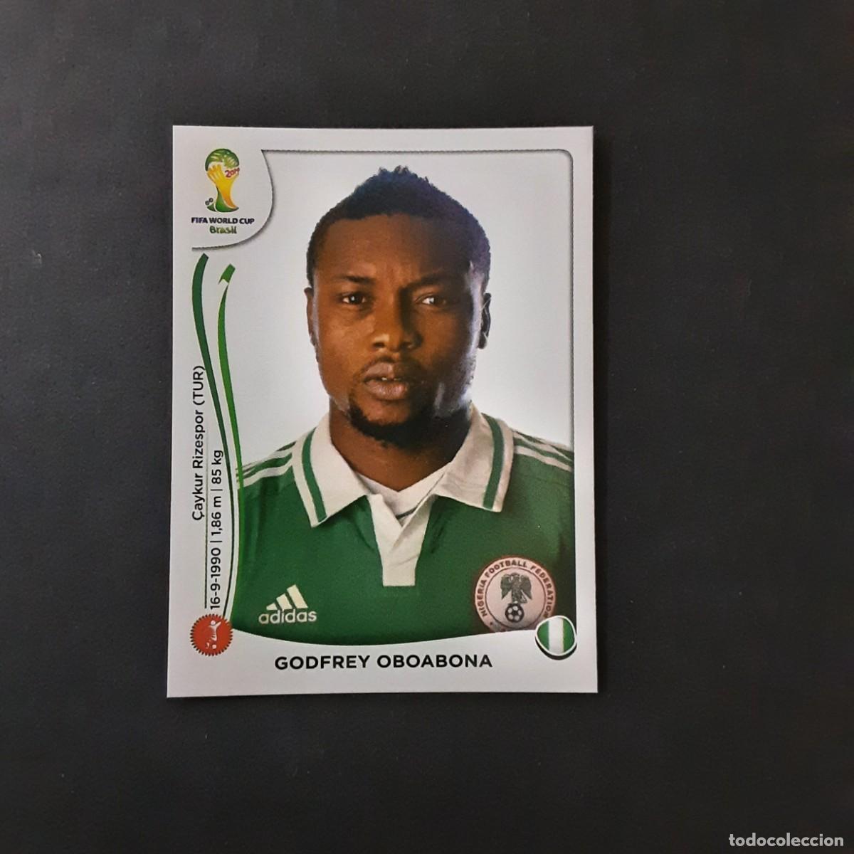 Figurine di Calcio: CROMO FUTBOL MUNDIAL 2014 PANINI 474.OBOABONA-NIGERIA-NUNCA PEGADO