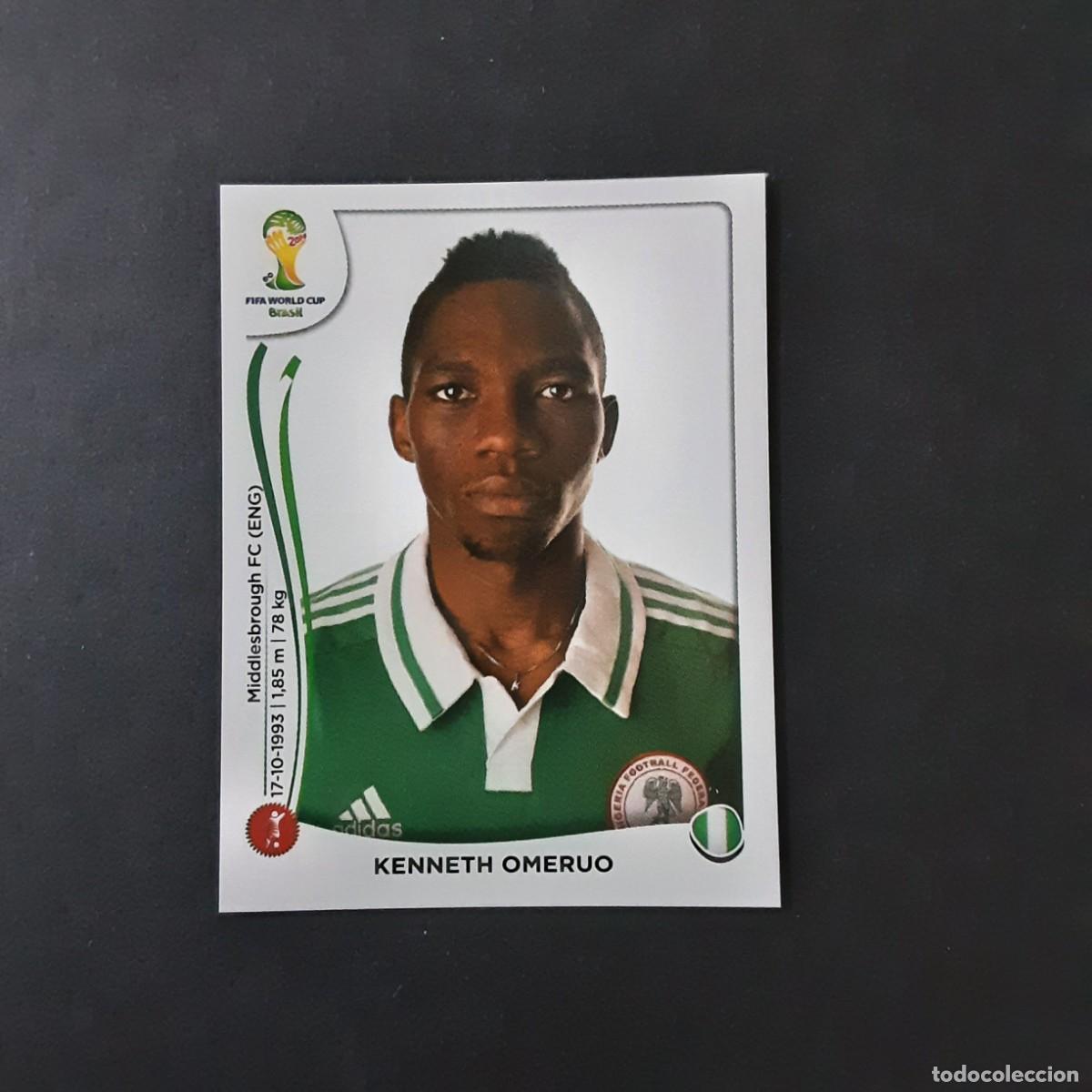 Cromos de F&uacute;tbol: CROMO FUTBOL MUNDIAL 2014 PANINI 477.OMERUO-NIGERIA-NUNCA PEGADO