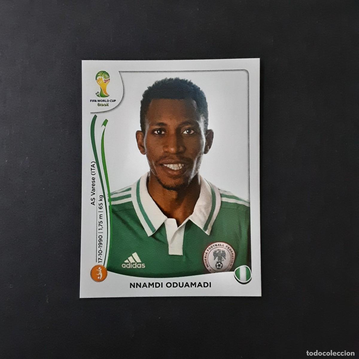 Football Stickers: CROMO FUTBOL MUNDIAL 2014 PANINI 483.ODUAMADI-NIGERIA-NUNCA PEGADO
