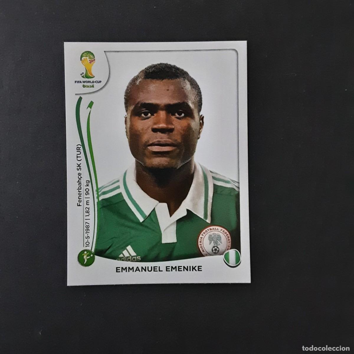 Fu&szlig;ball-Sticker: CROMO FUTBOL MUNDIAL 2014 PANINI 487.EMENIKE-NIGERIA-NUNCA PEGADO