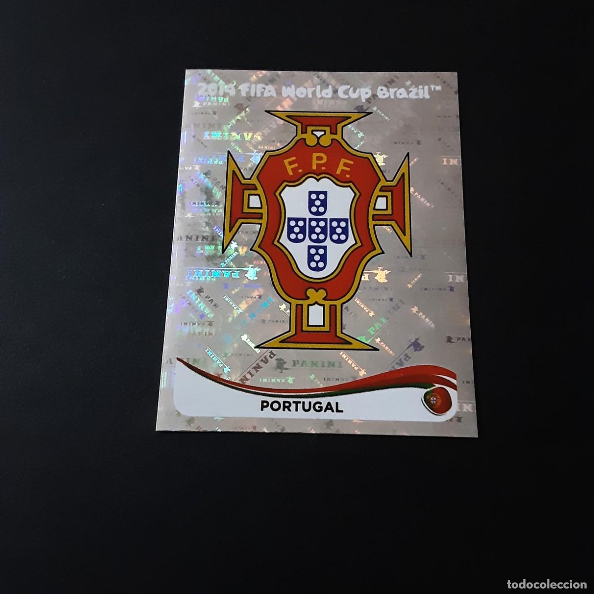 Cromos de F&uacute;tbol: CROMO FUTBOL MUNDIAL 2014 PANINI 507.ESCUDO-PORTUGAL-NUNCA PEGADO