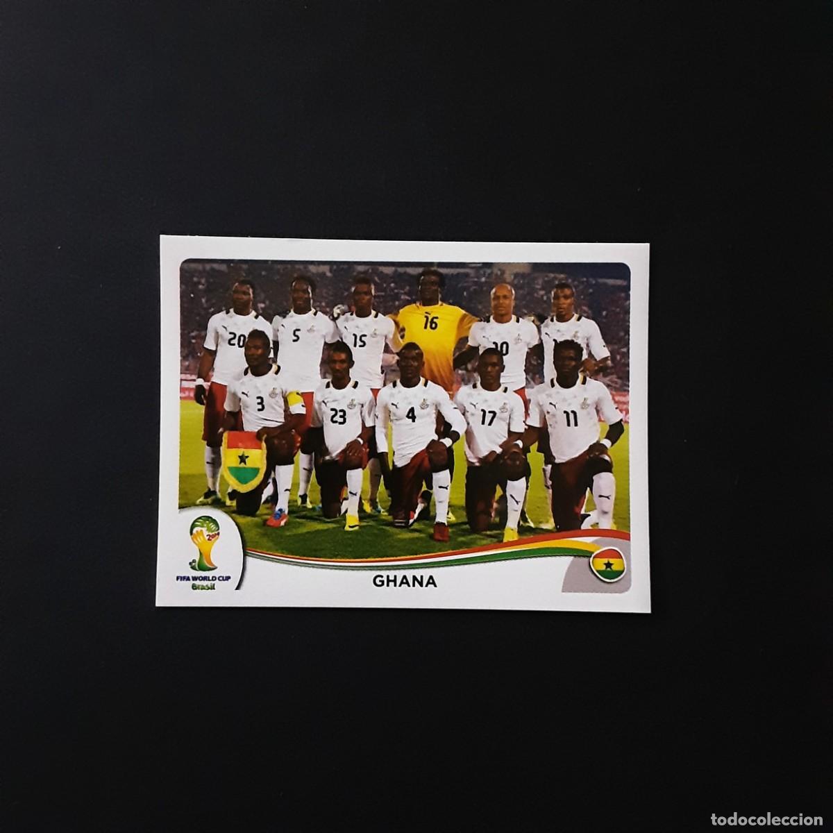 Cromos de F&uacute;tbol: CROMO FUTBOL MUNDIAL 2014 PANINI 527.ALINEACION-GHANA-NUNCA PEGADO