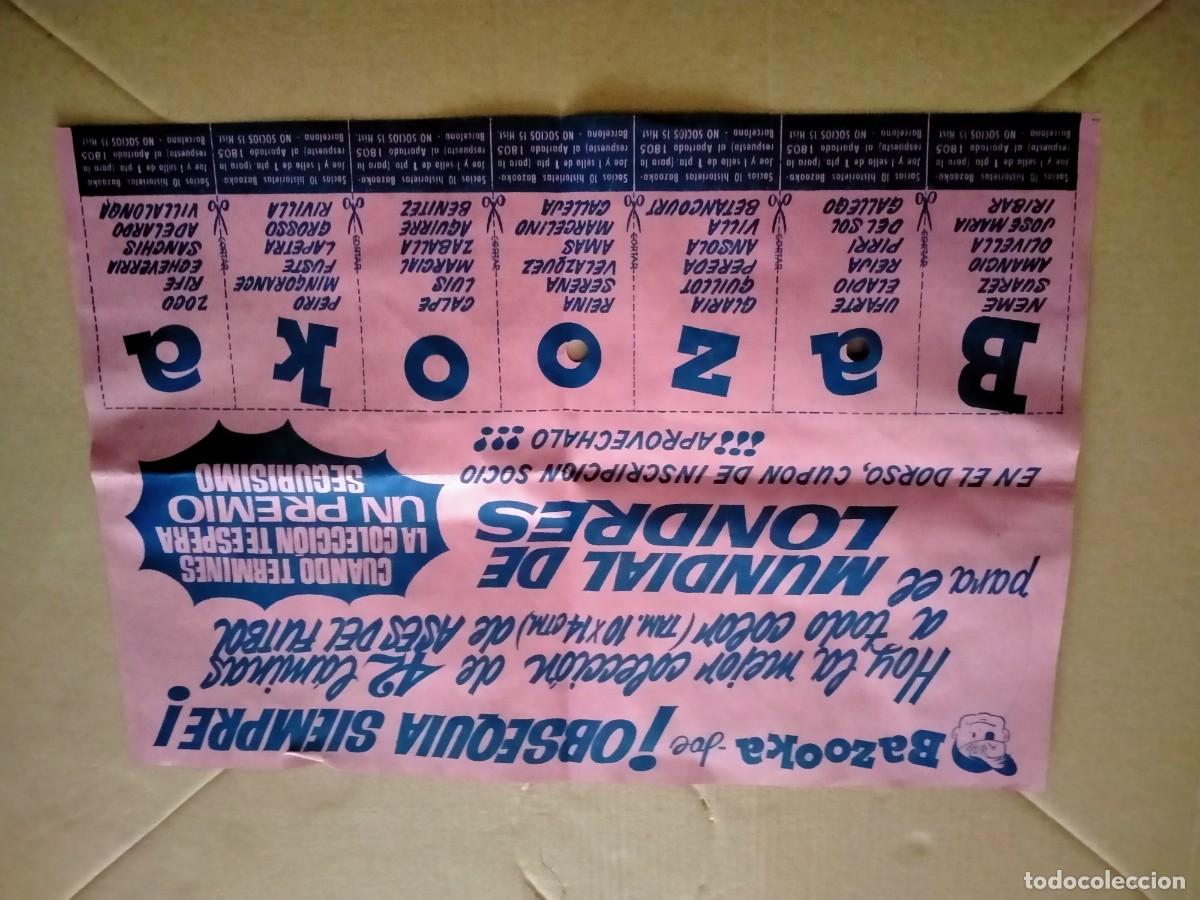 Cromos de F&uacute;tbol: chicles bazooka publicida-antigua promocion mundial de futbol
