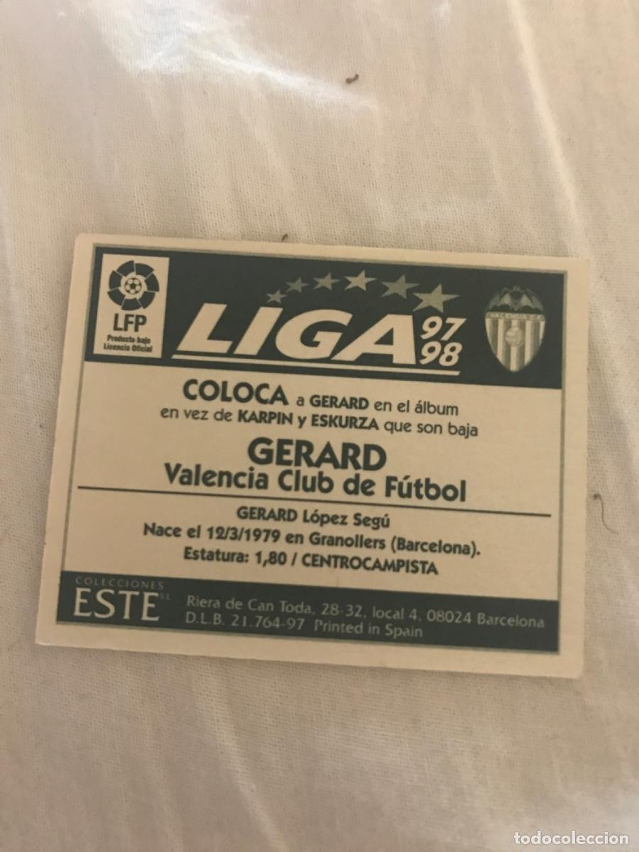 Cromos de f&uacute;tbol: Gerard - Foto 2