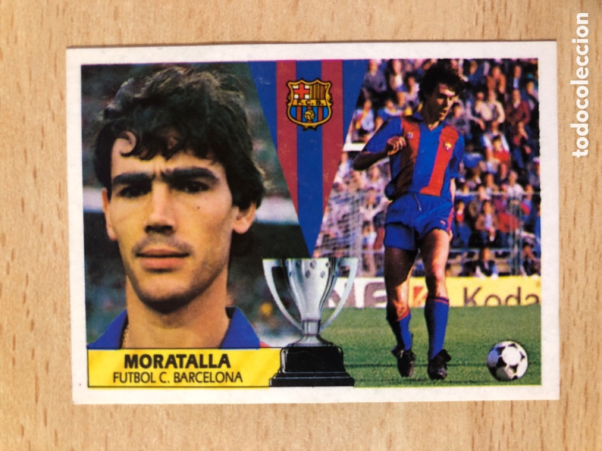 Football Stickers: Moratalla FC Barcelona Ediciones Este 87-88 sin pegar muy buen estado