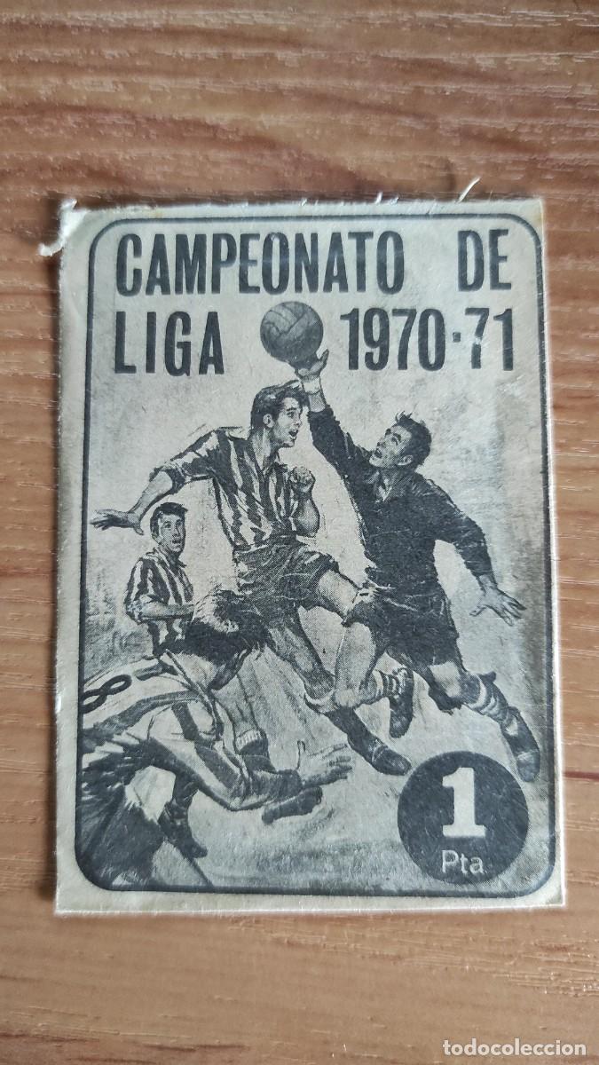 Cromos de f&uacute;tbol: Sobre Campeonato de liga 1970 1971 70 71. Vac&iacute;o. Sin cromos