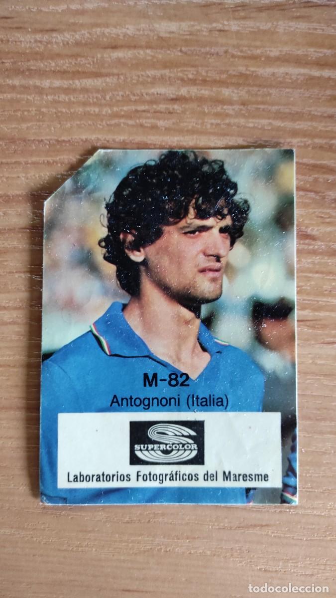 Cromos de f&uacute;tbol: Cromo pegatina adhesiva Antognoni Italia mundial 82 laboratorios fotogr&aacute;ficos del maresme