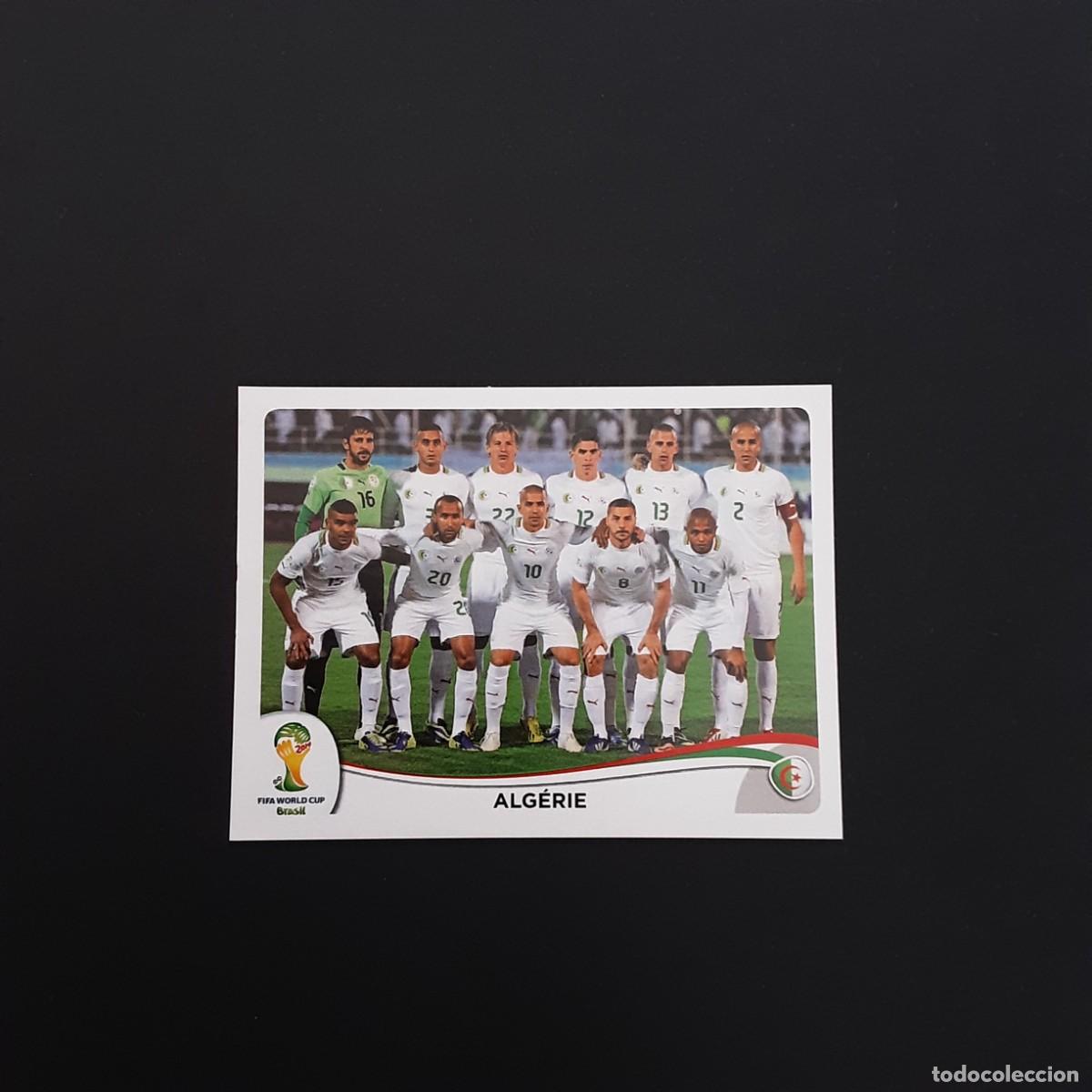 Football Stickers: CROMO FUTBOL MUNDIAL 2014 PANINI 584.ALINEACION-ARGELIA-NUNCA PEGADO
