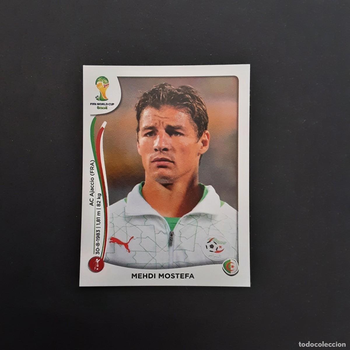 Cromos de F&uacute;tbol: CROMO FUTBOL MUNDIAL 2014 PANINI 590.MOSTEFA-ARGELIA-NUNCA PEGADO