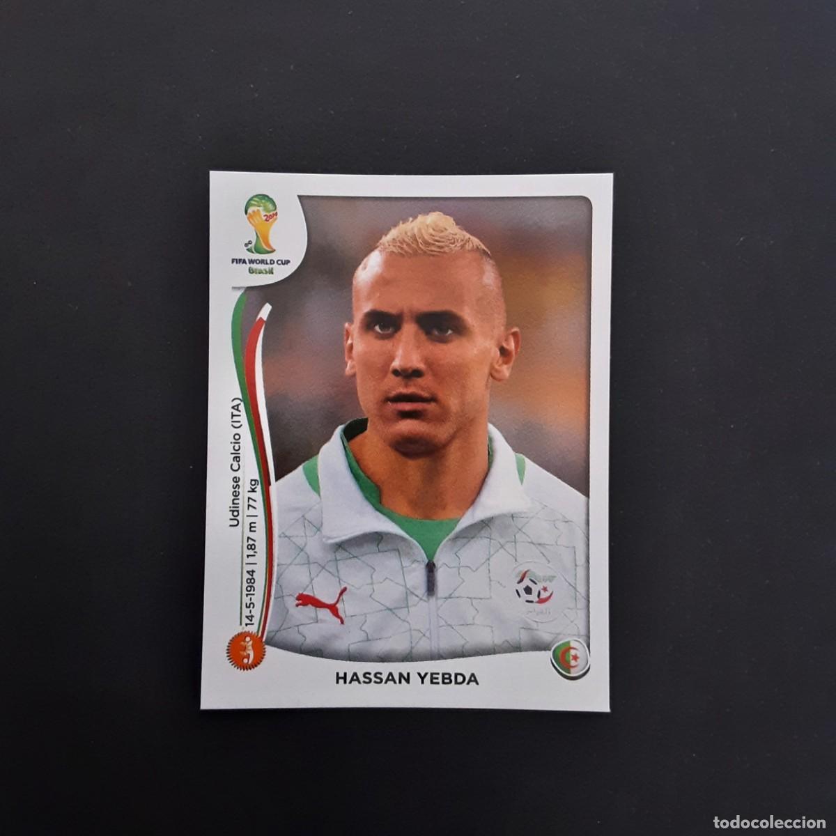 Figurine di Calcio: CROMO FUTBOL MUNDIAL 2014 PANINI 593.YEBDA-ARGELIA-NUNCA PEGADO