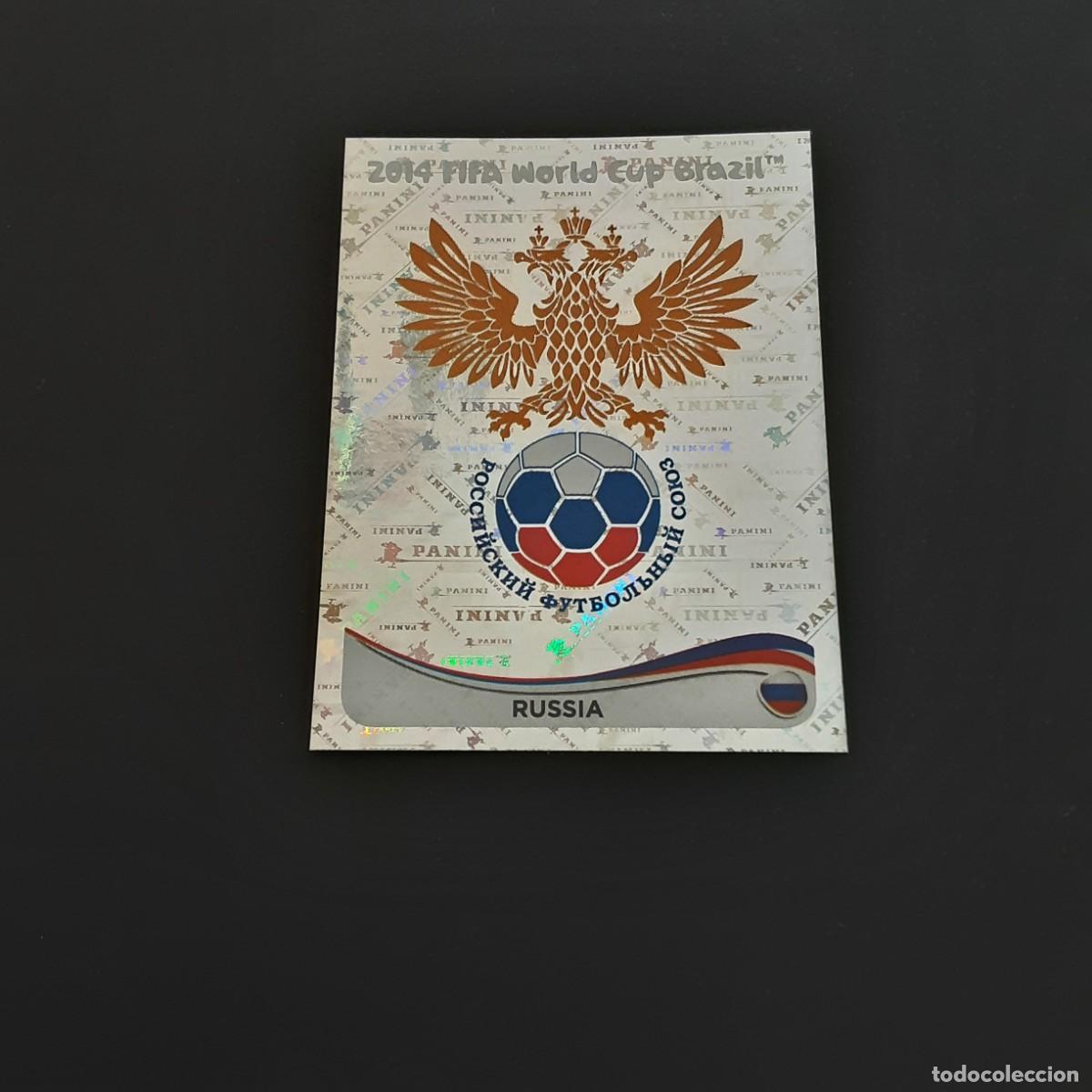 Figurine di Calcio: CROMO FUTBOL MUNDIAL 2014 PANINI 602.ESCUDO-RUSIA-NUNCA PEGADO