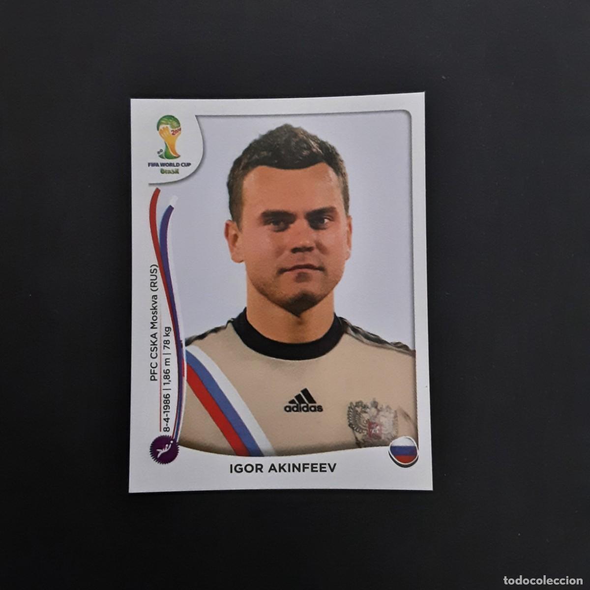 Football Stickers: CROMO FUTBOL MUNDIAL 2014 PANINI 604.AKINFEEV-RUSIA-NUNCA PEGADO