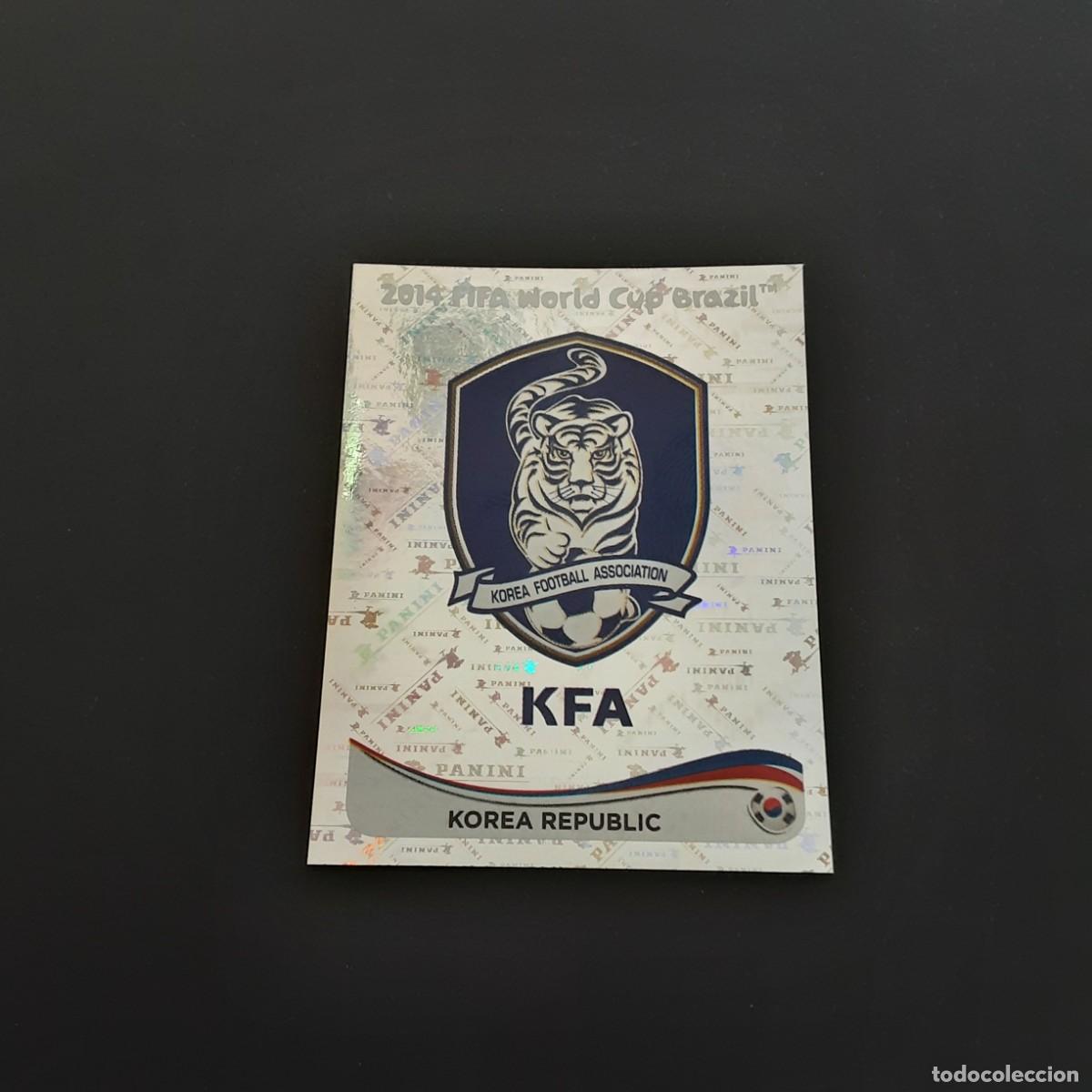 Football Stickers: CROMO FUTBOL MUNDIAL 2014 PANINI 621.ESCUDO-REPUBLICA DE KOREA-NUNCA PEGADO