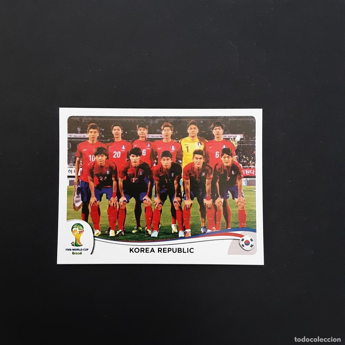 Cromos de Futebol: CROMO FUTBOL MUNDIAL 2014 PANINI 622.ALINEACION-REPUBLICA DE KOREA-NUNCA PEGADO