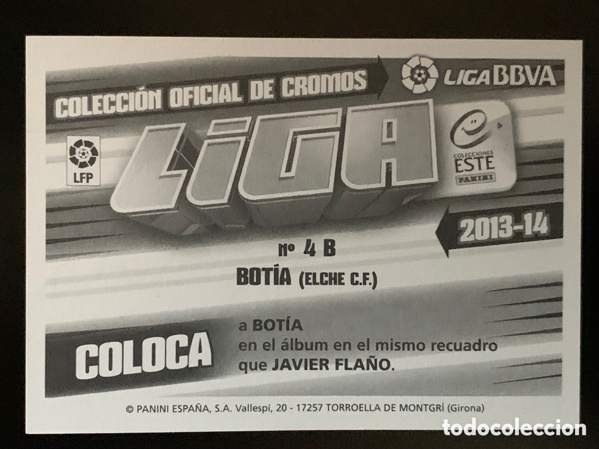 Cromos de f&uacute;tbol: Bot&iacute;a Elche Liga Este 2013/14 - Foto 2