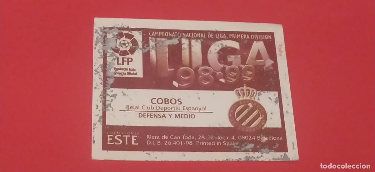 Cromos de f&uacute;tbol: COBOS ESPA&Ntilde;OL - 98 99 1998 1999 ESTE - Foto 2