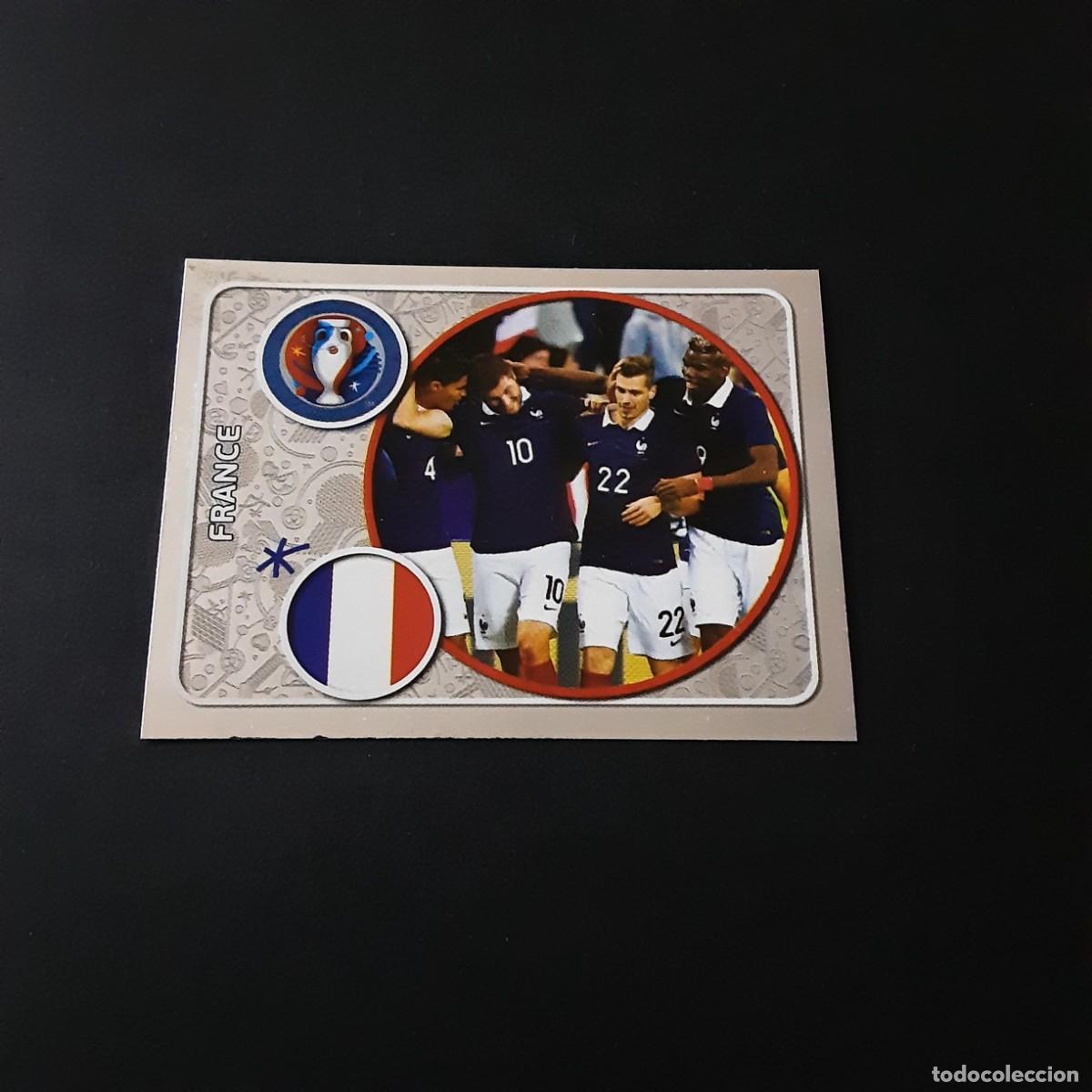 Football Stickers: CROMO FUTBOL EURO 2016 PANINI 9.EQUIPO-FRANCIA-NUNCA PEGADO