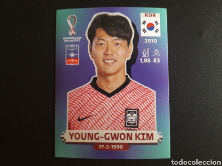 Football Stickers: YOUNG GWON KIM COREA N&deg; 8 COPA MUNDIAL DE F&Uacute;TBOL QATAR 2022 22 PANINI SIN PEGAR PEDIDO M&Iacute;NIMO 3&euro;