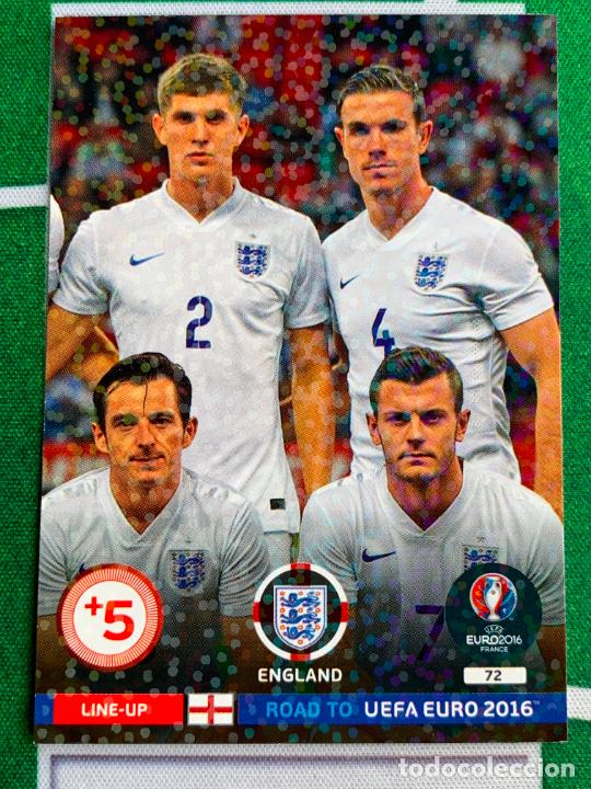 Cromos de F&uacute;tbol: 72. Line-Up 3 (England) Panini Road to UEFA Euro 2016 France Adrenalyn XL