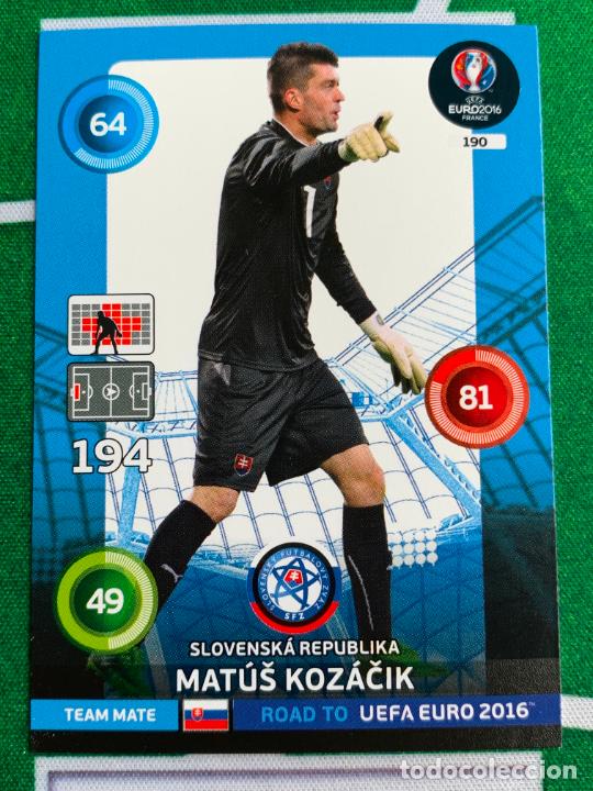 Cartes &agrave; collectionner de Football: 190. Mat&uacute;&scaron; Koz&aacute;čik (Slovensk&aacute; Republika) Panini Road to UEFA Euro 2016 France Adrenalyn XL