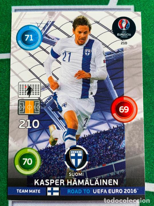 Cartes &agrave; collectionner de Football: 210. Kasper H&auml;m&auml;l&auml;inen (Suomi) Panini Road to UEFA Euro 2016 France Adrenalyn XL