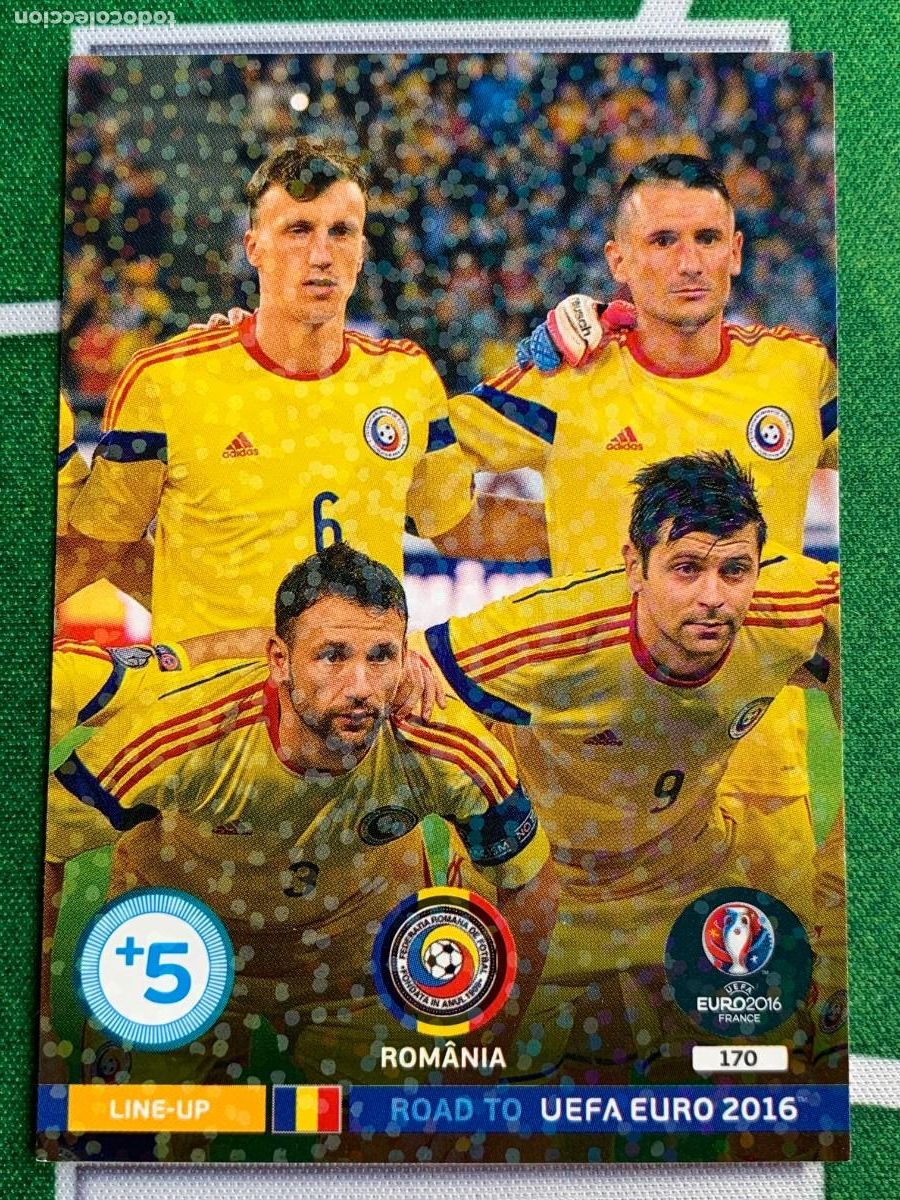 Fu&szlig;ball-Sticker: 170. Line-Up 2 (Rom&acirc;nia) Panini Road to UEFA Euro 2016 France Adrenalyn XL