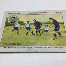 Cromos de Fútbol: PAULINO ALCANTARA - F.C. BARCELONA - FOOT-BALL JUGADORES NOTABLES N° 20 CHOCOLATES TORRAS BAÑOLAS