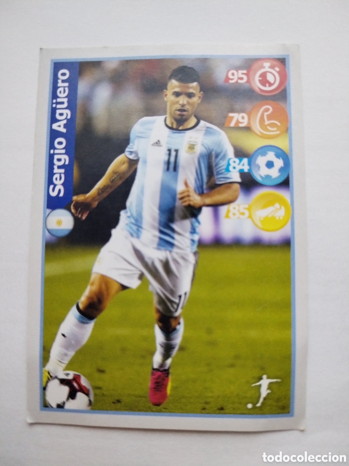 Cromos de F&uacute;tbol: Cromo Sergio Ag&uuml;ero Kun selecci&oacute;n Argentina football superstar stickers 2018