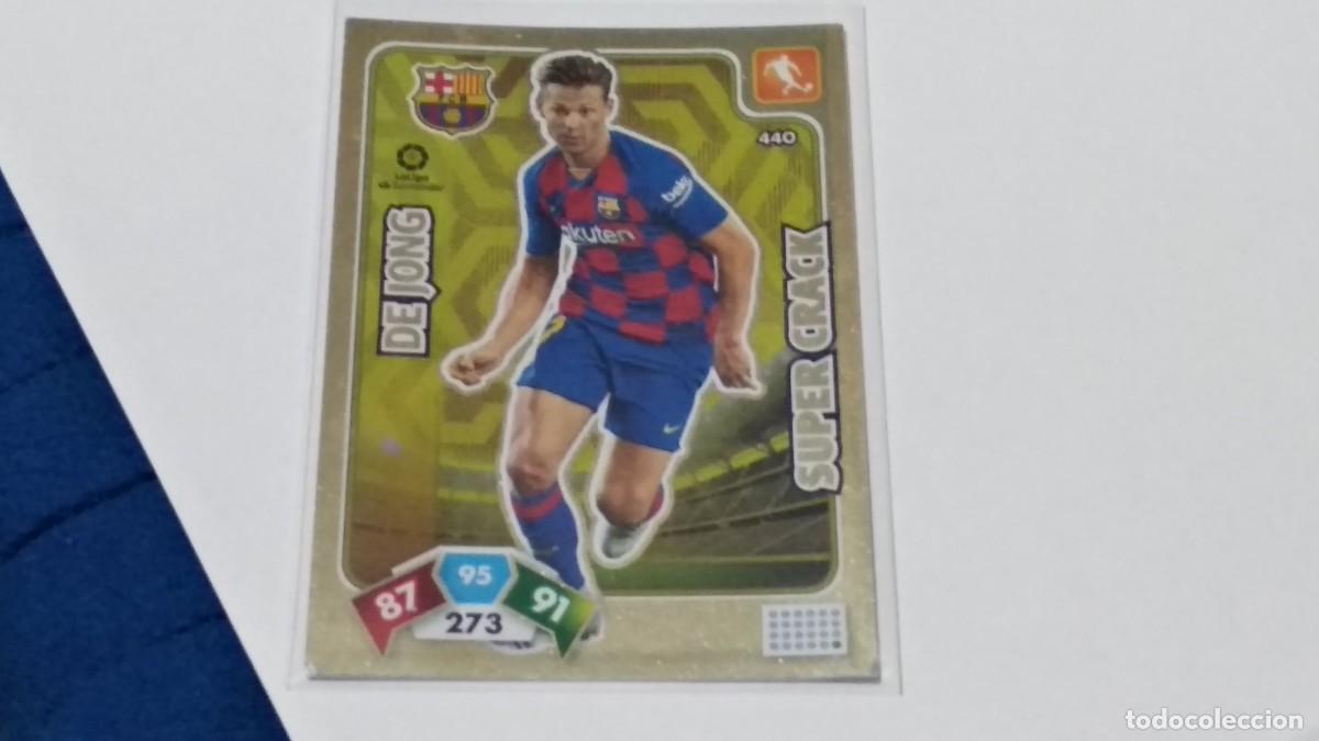 Cromos de f&uacute;tbol: DE JONG SUPER CRACK F.C. BARCELONA N&ordm; 440 ADRENALYN XL 2019 2020 19 20 CARD LIGA ALBUM