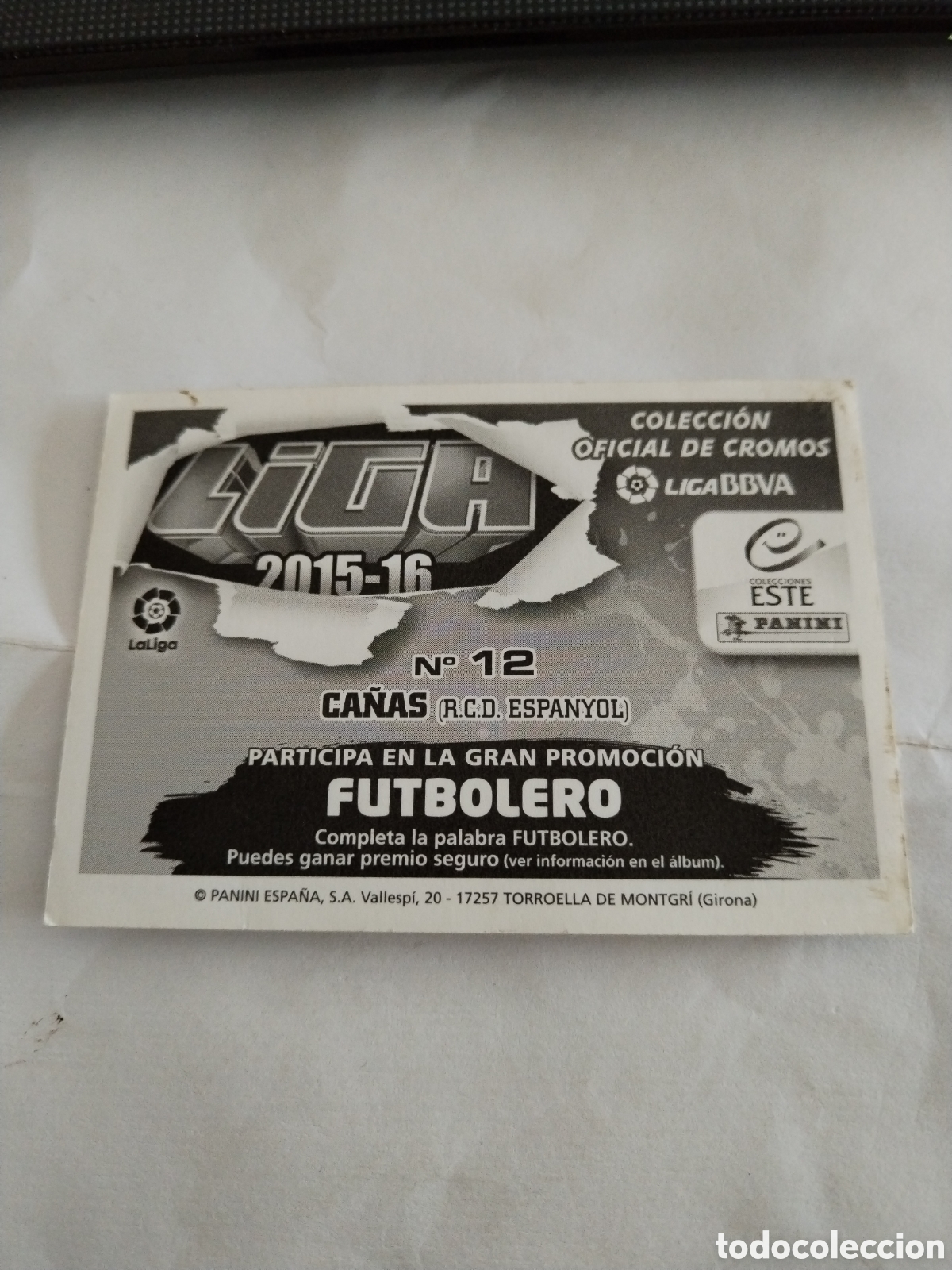 Cromos de f&uacute;tbol: Liga ediciones este 2016 2017 espa&ntilde;ol ca&ntilde;as - Foto 2