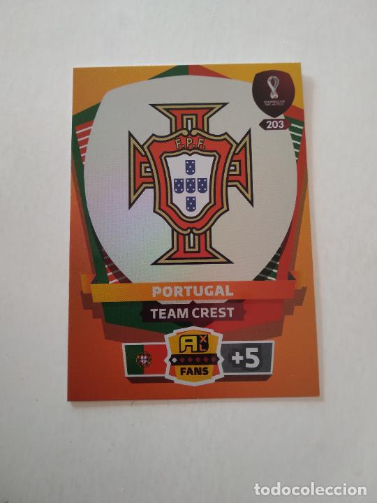 Cromos de f&uacute;tbol: 203 ESCUDO LOGO SELECCI&Oacute;N PORTUGAL CROMO FUTBOL PANINI ADRENALYN MUNDIAL 2022 WORLD CUP QATAR