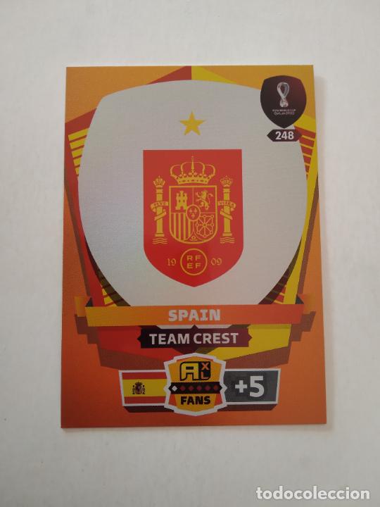 Cromos de f&uacute;tbol: 248 ESCUDO LOGO SELECCI&Oacute;N ESPA&Ntilde;A CROMO FUTBOL PANINI ADRENALYN MUNDIAL 2022 WORLD CUP QATAR