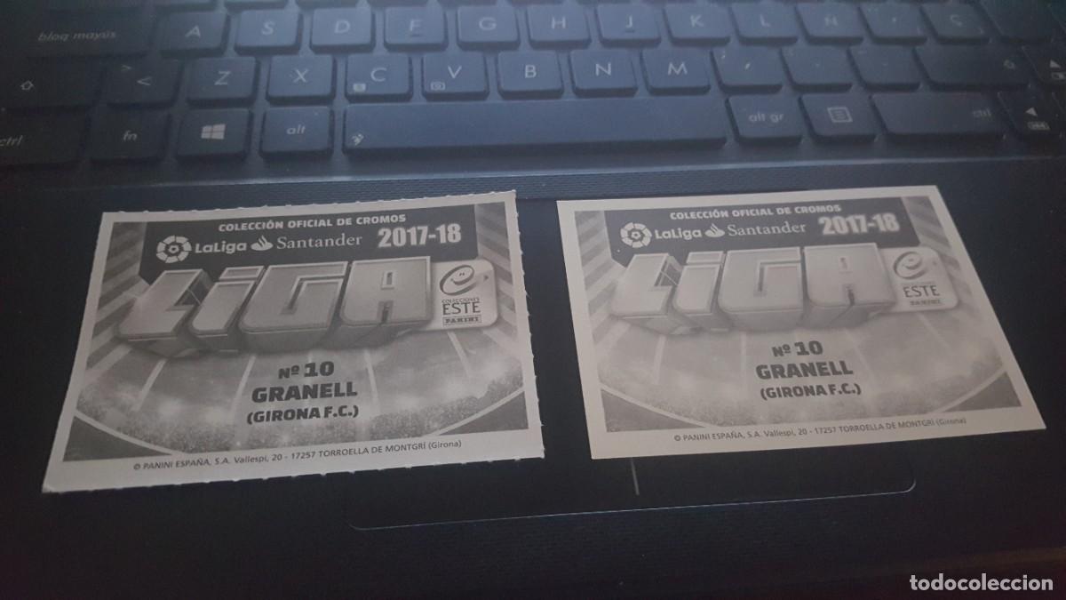 Cromos de f&uacute;tbol: LOTE EDICIONES ESTE 2017 2018 GIRONA GRANELL ERROR Y CORREGIDO - Foto 2
