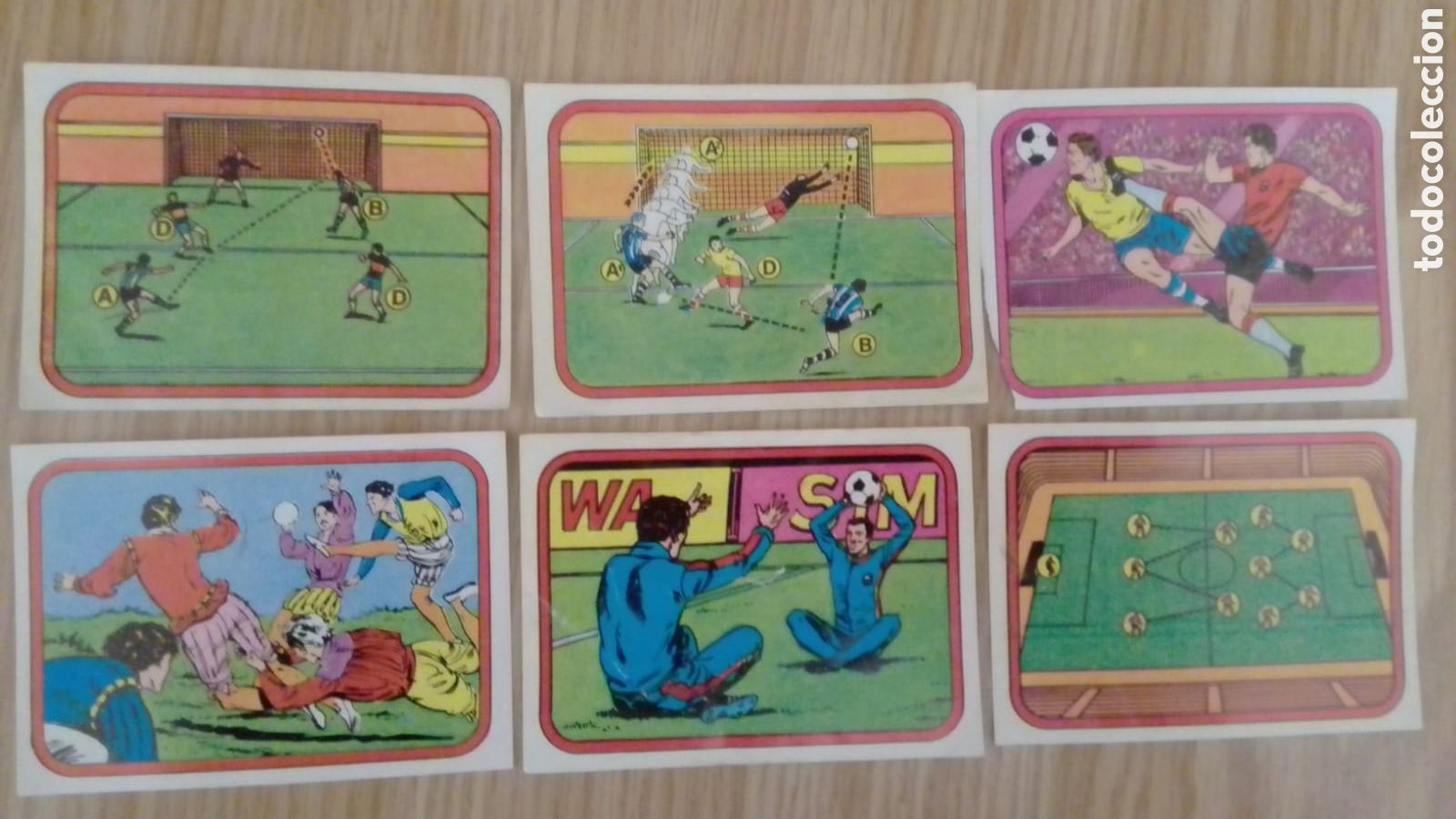 Cromos de F&uacute;tbol: 6 cromos de Historia y t&eacute;cnica del f&uacute;tbol.