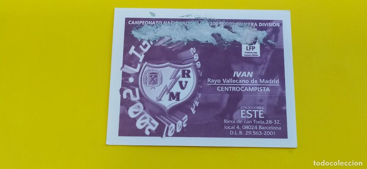 Cromos de f&uacute;tbol: IVAN RAYO VALLECANO ESTE 01 02 2001 2002 - Foto 2