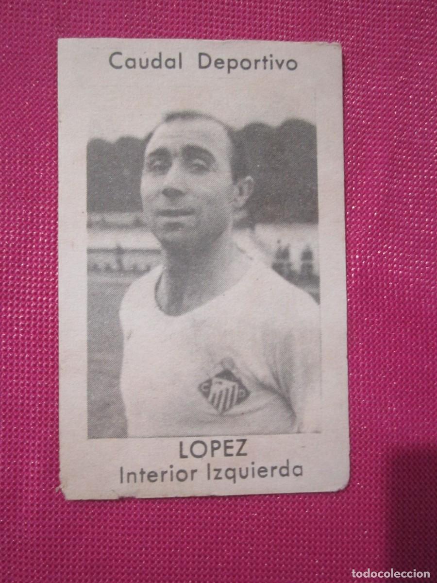 Fu&szlig;ball-Sticker: CROMO DE FUTBOL LOPEZ CAUDAL DEPORTIVO ASTURIAS CHOCOLATES AGUSTINA C22