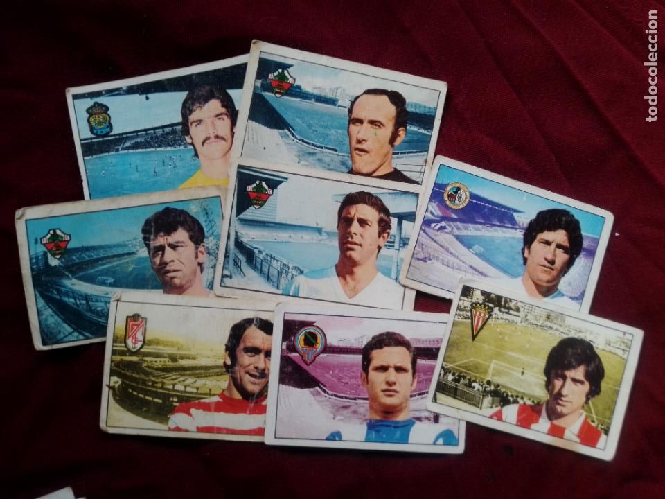 Cromos de f&uacute;tbol: 8 cromos. FHER 1974/75