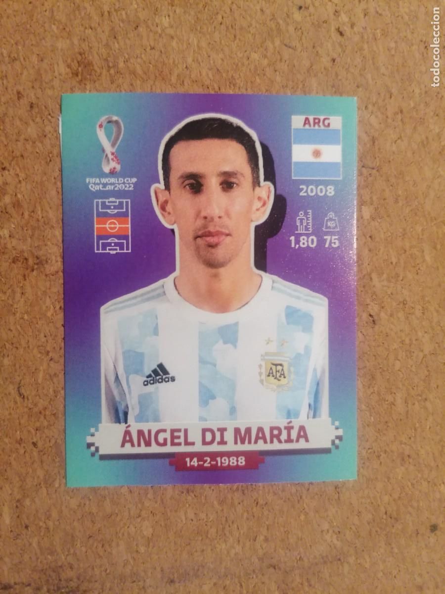 Cromos de f&uacute;tbol: QATAR FIFA WORLD CUP 2022 STICKER ANGEL DI MARIA ARG11 PANINI