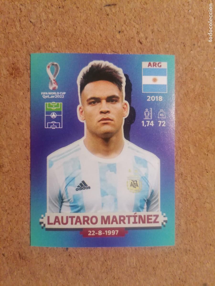 Football Stickers: QATAR FIFA WORLD CUP 2022 STICKER LAUTARO MARTINEZ ARG19 PANINI