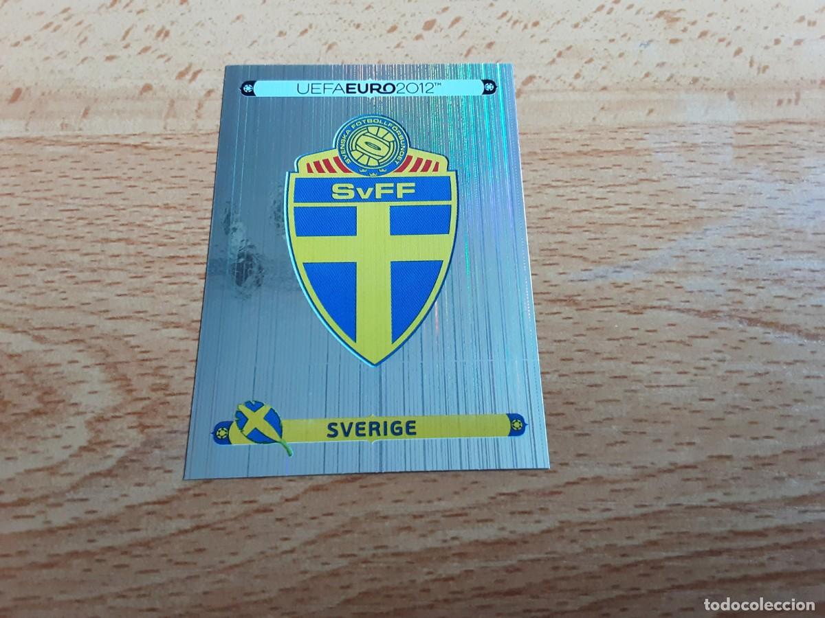 Cromos de f&uacute;tbol: CROMO FUTBOL EURO 2012 PANINI VERSION ALEMANA 427.ESCUDO-SUECIA-NUNCA PEGADO