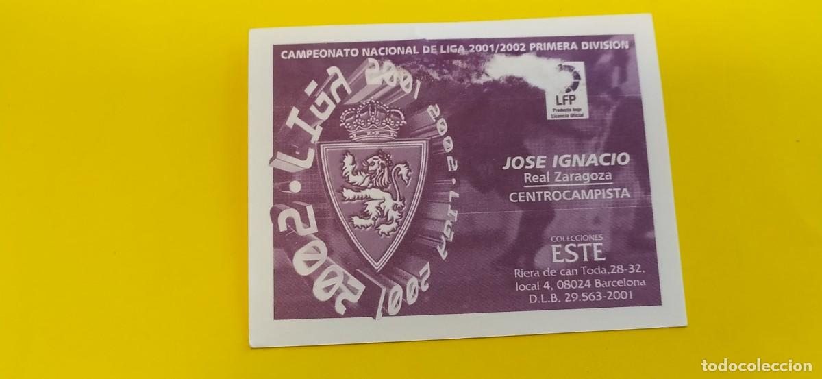 Cromos de f&uacute;tbol: JOSE IGNACIO ZARAGOZA ESTE 01 02 2001 2002 - Foto 2