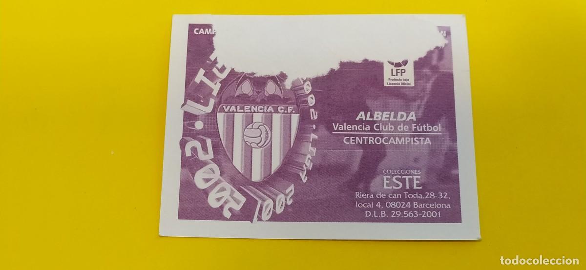Cromos de f&uacute;tbol: ALBELDA VALENCIA ESTE 01 02 2001 2002 - Foto 2